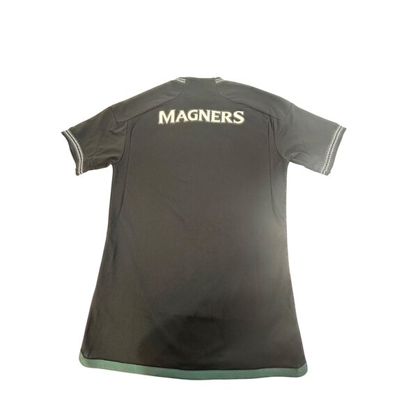Adidas Celtic Football Club Men Soccer Jersey XS Black Green White Slim Button - Picture 12 of 16